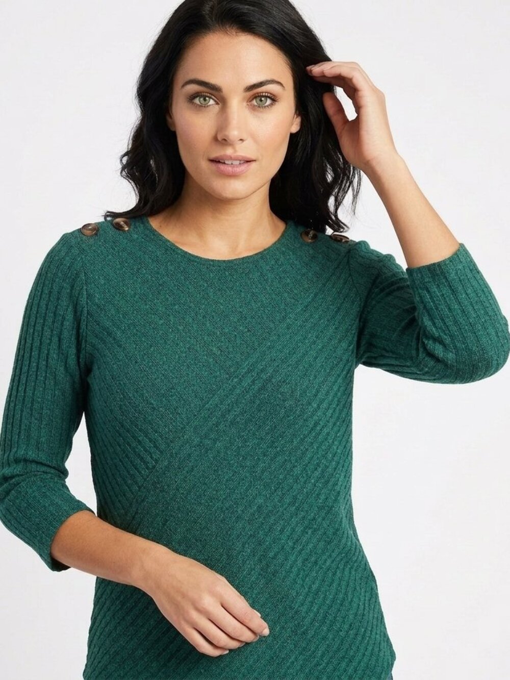 PARALLEL SKIES BRAND Women's Forest Green Pullover Lightweight Sweater - Size S